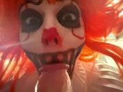 Preview 6 of Cosplay Halloween Pennywise Clown Deepthroat Blowjob POV
