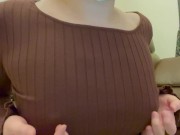 Preview 2 of I play with my nipples over my clothes and touch them directly.