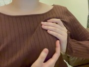 Preview 6 of I play with my nipples over my clothes and touch them directly.