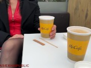 Preview 1 of Exhibition and real sex at MC Donald's fas food restaurant