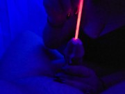 Preview 1 of Halloween! 👹 She made me cum with a glow stick in my dick!!!