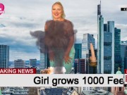 Preview 2 of Jessy Bunny - Girl Grows 1000 feet & fucks Tower
