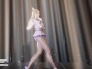 Preview 6 of [MMD] AOA - Heart Attack Ahri Sexy Kpop Dance League of Legends Uncensored Hentai 4K 60FPS