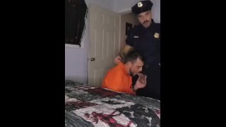 Cop and Inmate Rough Halloween Fuck