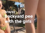 Preview 2 of Peeing in the backyard with my friends