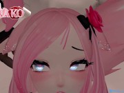Preview 2 of VTUBER CAT GIRL gives you a BJ while you get a view UP HER SKIRT!!!! CUM IN MOUTH FINISH!!!!