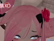 Preview 4 of VTUBER CAT GIRL gives you a BJ while you get a view UP HER SKIRT!!!! CUM IN MOUTH FINISH!!!!