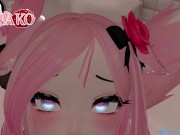 Preview 5 of VTUBER CAT GIRL gives you a BJ while you get a view UP HER SKIRT!!!! CUM IN MOUTH FINISH!!!!