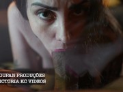 Preview 6 of Naughty brunette sucking and taking cock in the ass | Victoria KC | LP PRoduções