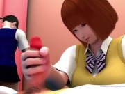 Preview 2 of Japan School Girls Yuri 69 Animation Threesome