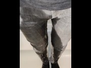 Preview 4 of Pissing My Gray Jeans In The Bathtub