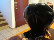 Preview 4 of Girl in latex massaging her pussy