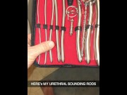 Preview 2 of Intense Pissing With Urethral Sounding Rods Inserted