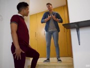 Preview 4 of COLLEGE MATE CONVINCES HIS STRAIGHT FRIEND TO FUCK AT HIS PARENTS' HOUSE.