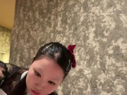 Preview 2 of Japanese hot girl Junjun's hot blowjob💖 sex, bj, hj, handjob, amateur, back, rodeo, kiss,uncensored