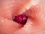 Preview 1 of CLOSE UP CAMERA IN PUSSY: CUM Inside PUSSY TWICE! BEST CREAMPIE in 4K with Girl Moaning!