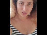Preview 4 of Busty Cutie ExpressiaGirl Masturbates, Fingers Hard herself and Chats with Friends in a Public Park