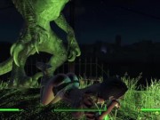 Preview 2 of Deathclaw Stretching Squirting Vagina Dogstyle | Fallout 4 Mods  Sex Animation