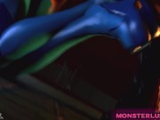 Preview 1 of Tiny Sluts Riding Huge Demon Cock - 3D Hentai