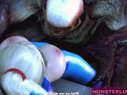 Preview 5 of Tiny Sluts Riding Huge Demon Cock - 3D Hentai