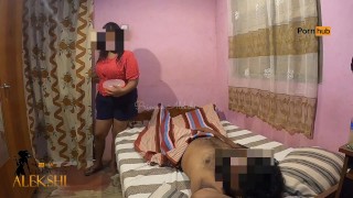 Sri Lankan - Milf Bbc - I have no time to pull it out, Cum in her Wet Black Pussy - Asian Hot Couple