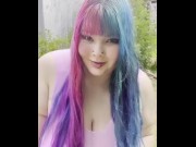 Preview 1 of BBW Goth Tries To Not Get Caught Outdoors -Cwitch Paine