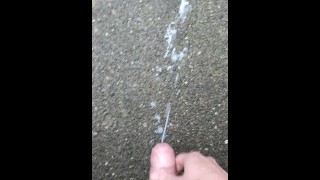Teenage Boy Squirts His Huge Load Outdoors