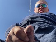 Preview 2 of Daddy public peeing pissing on the phone - SOUND ON!