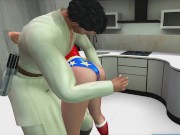 Preview 2 of Wonder Woman Spanked and Fucked by a Jedi Knight