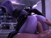 Preview 1 of Futa Mass Effect Alein Takes Dick Hard