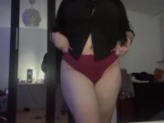 Preview 5 of She undresses for you to show big tits, huge latin ass and tight pussy