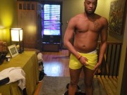 Preview 3 of CAUGHT!! Kennie Jai jerks off...but needs a bear to show him how!!
