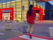 Preview 3 of FF Stockings and high heels in the supermarket
