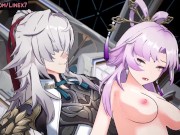 Preview 4 of Honkai Star Rail Fu Xuan and Jing Yuan have first sex hentai
