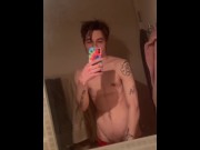 Preview 5 of (Quick Tease) Looking At My Young Sexy Naked Body While I Stroke My Pretty Cock Moaning For You