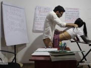 Preview 3 of Teacher Whipped and Fucked Petite Student for her to Pass Exam