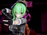 Preview 1 of Hololive Hoshimachi Suisei Hentai Sex and Undress Dance Apple Pie Big Boobs MMD 3D Green Hair