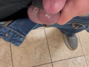 Preview 5 of EDGED cock Shoots and drips PRECUM in Dr Office BATHROOM. DAY 39 Extended NNN
