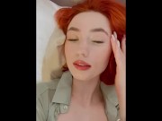 Preview 5 of Red head playing with her nipples and teasing her boobs, scarlet video