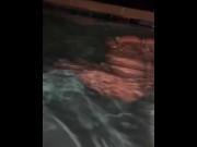 Preview 2 of Underwater blowjob in resort hot tub with Veggie Barbie