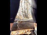 Preview 2 of Girl Pissing In Public w/ Tampon In