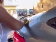 Preview 6 of Getting Completely Naked At My Local Car Wash - Tila Totti