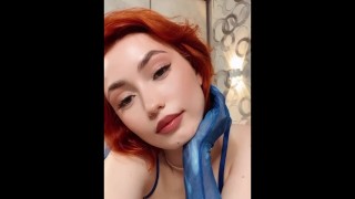 Video of cute redhead showing herself on camera from Onlyfans