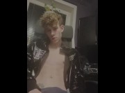 Preview 4 of gay Twink masturbating his big Dick