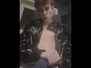 Preview 5 of gay Twink masturbating his big Dick