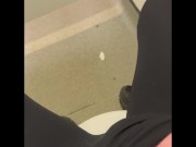 Preview 3 of Teen girl desperately holding pee in school then pissing and cumming in the toilets