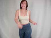 Preview 3 of Embarrassed Naked Female Runner, Jumping Jacks Clothing disappearance ENF