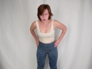 Preview 4 of Embarrassed Naked Female Runner, Jumping Jacks Clothing disappearance ENF