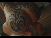 Preview 5 of SANKTOR - TATTOOED BABE WITH HUGE BUTT MASTURBATES