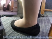 Preview 3 of Wife at the office ballet flats shoeplay